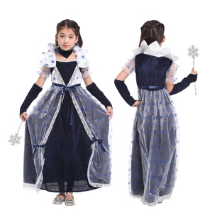 <span class=keywords><strong>Costume</strong></span> da Principessa <span class=keywords><strong>Elsa</strong></span> da Sogno, Stile Fiocco <span class=keywords><strong>di</strong></span> Neve Azzurro, in Poliestere, per Halloween e Cosplay, per Bambine e Neonate - Product Image 5