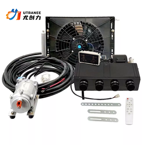 Tout nouveau climatiseur de voiture 12V bon dormeur Underdash camion électrique AC Kit <span class=keywords><strong>évaporateur</strong></span> avec compresseur AC 10000 BTU Max - Product Image 1