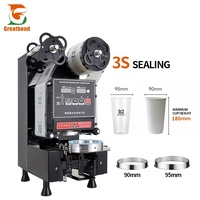 Machine de scellage de gobelets en papier/plastique de table électrique pour boissons de salon de thé au lait à bulles de yaourt commercial OEM d'usine 90/95 mm