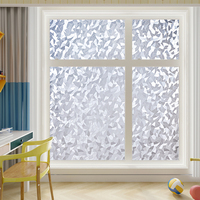 Film adhésif statique 3D RNPT pour fenêtre, imprimé, givré, décoratif, pour la confidentialité, amovible, pour salle de bain, bureau