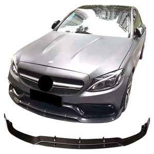 Nouveaux arrivages de kits carrosserie pour voitures, accessoires universels, lèvre de pare-chocs avant en carbone pour Benz W205 - Product Image 1
