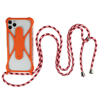 Lanière universelle pour téléphone Silicone Sports Strap Neck Hanging Rope Sling Chain Mobile Phone Lanyard Case avec ficelle réglable