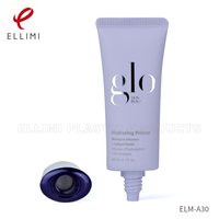 Récipient cosmétique ovale écologique en tube souple PE crème pour les mains ou emballage de tube en plastique crème cc avec bouchon à vis supérieur ovale