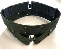 Fabricant d'usine chinois de haute qualité 5.5CM ceinture verte avec 12 rangées 24 pièces œillets boucle et crochet