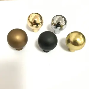 Nhôm Rắn Vòng Bóng Knobs Đồ Nội Thất Nhỏ Cửa Tủ Ngăn Kéo Dresser Kẽm Kéo Knob