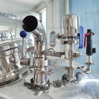 Réservoir de pression inférieur conique de réservoir de stockage d'acier inoxydable de SUS.316L