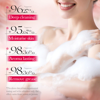 SADOER Gel Douche Moussant Éclaircissant à la Crème de Fraise 300ml Hydratant Nettoyant Doux Peau Normale Usage Quotidien à Domicile