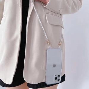 Luxe Coréen Bandoulière Longe <span class=keywords><strong>Collier</strong></span> Perle Chaîne Téléphone étui pour <span class=keywords><strong>iphone</strong></span> <span class=keywords><strong>11</strong></span> 12 13 14 15 16 Pro Max Couverture avec Sangle - Product Image 3