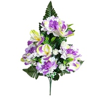 Groothandel 9-delige waaier-vormige kunstmatige Dahlia boeket voor Moederdag, openingsbanket, decoratie van feestlocaties