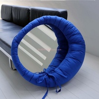 Miroir de sol en forme de nuage avec cadre en coton en forme de demi-cercle pendentif coussin oreiller rempli