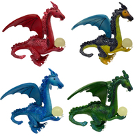Green Flying Dragon Holding Leuchtende Kugel harz verzierung Grenz überschreitend Neues Produkt Statue Garten dekoration Flying Dragon Stat