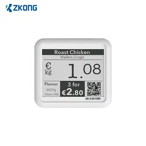 Zkong 4.2 인치 전자 잉크 NFC 전자 선반 라벨 화이트 블랙 레드 와이파이 전자 선반 라벨