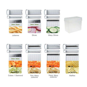 Cortador de Verduras Manual de Plástico Blanco de Buena Calidad, Herramienta Manual para Cortar en Rodajas, Desmenuzador Doméstico - Product Image 5