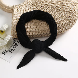 <span class=keywords><strong>Petit</strong></span> mouchoir carré en mousseline de soie 60 plissé couleur unie polyvalent élégant Design de mode pour le printemps automne professionnel - Product Image 4