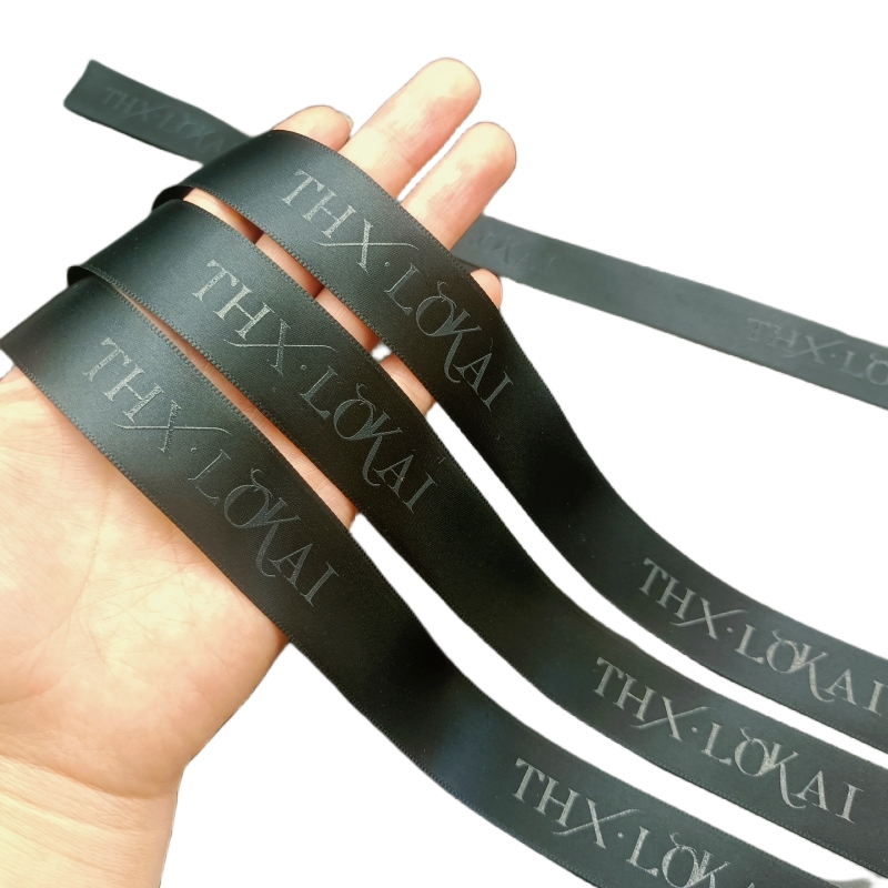 Factory Personalized Gift Wrapping Ribbon Custom Printed Satin Ribbon Words Logo Custom Ribbon for Gift Package