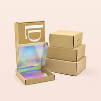 Boîte d'expédition en carton ondulé de luxe personnalisée avec revêtement UV, boîte d'emballage cadeau en papier de haute qualité pour bijoux, cosmétiques et cadeaux