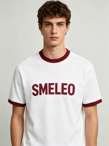 T-shirt en coton blanc pour homme à manches courtes, coupe décontractée et confortable, col rond, t-shirt en coton - Product Image 4