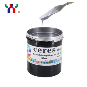 Tinta de espejo para impresión de pantalla de seda, tinta especial, tinta de seguridad, plata, 1 kg, lata - Product Image 1