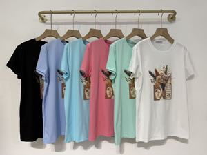 Lyg Bán Buôn Tùy Chỉnh T Áo Sơ Mi Chất Lượng Cao Phụ Nữ Quá Khổ T-Shirt Cotton Của Phụ Nữ Áo Thun Lỏng Giản Dị Áo Phông Ropa De Mujer - Product Image 2