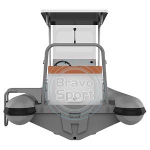 Haute vitesse 19ft aluminium <span class=keywords><strong>semi</strong></span>-<span class=keywords><strong>rigide</strong></span> Double coque RIB 480 <span class=keywords><strong>bateau</strong></span> gonflable surf pêche ponton utiliser aviron en plein air - Product Image 2