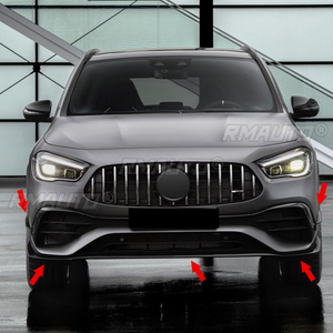 Front Bumper Lip Spoiler Diffuser <b>Splitters</b> Body Kit Aprons Cover Guard for Mercedes-Benz GLA-Class H247 GLA200 GLA35 GLA45 AMG - Product Image 5