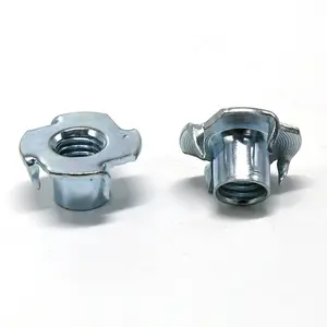 zinc plating tee-nut wholesale cold forged furniture run tee fittings with swivel nut