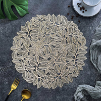 Napperon creux en plastique PVC de style européen 3mm d'épaisseur 38cm de diamètre Design moderne isolation thermique antidérapante maison réutilisable