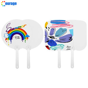 Éventails Publicitaires <span class=keywords><strong>PVC</strong></span> Vierge à Sublimation, Impression Double Face Personnalisée, Vente en Gros - Product Image 2