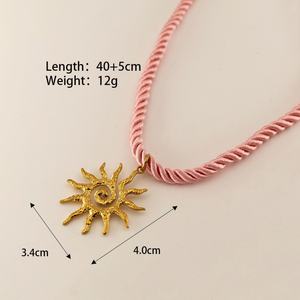 Collar de Oro de 18K Hecho a Mano para Niños, Cadena Trenzada de Nuevo Color, Joyería de Acero Inoxidable Chapado en Oro para Mujer - Product Image 6