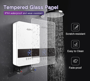Chauffe-eau électrique instantané Anlabeier avec affichage numérique LED 6000W, sans réservoir, pour cuisine, sous évier - Product Image 1