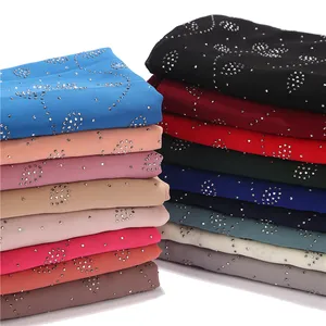 Sciarpa di perle da donna musulmana Hijab Fashion Diamond Lady scialle sciarpe islamiche femminili