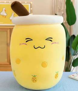 Vendita calda peluche con bolle di tè cuscino con animali ripieni decorazione per la casa per bambini regalo di compleanno morbido giocattolo di peluche Boba - Product Image 4