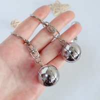 Boules de pétanque en acier ZQURE 25 mm, design porte-clés, portables, accessoire pour jeux de boules