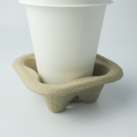 Plateau porte-gobelets en pulpe moulée, support individuel pour tasses à café à emporter pour les commerces de vente à emporter, les bars à jus, les épiceries et les restaurants