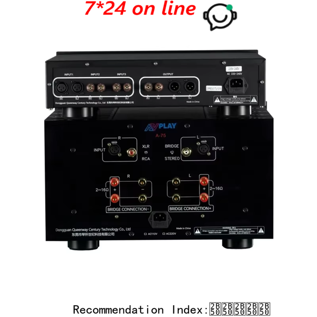 Hybrid Tube Preamp AVplay A75 Class a Power Amplifier Set 80W500W Stereo or Mono Configurable HiFi Audio System