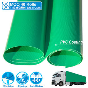 420GSM 500D18*18 0.35mm 100% Polyester Vert PVC Anti-Moisissure Tissu Rouleau Vinyle <span class=keywords><strong>Bâche</strong></span> Enduite pour <span class=keywords><strong>Bateau</strong></span> Gonflable - Product Image 1