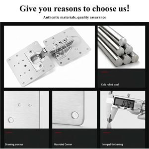Plaque de <span class=keywords><strong>fixation</strong></span> et de réparation de charnière de <span class=keywords><strong>meuble</strong></span> en acier inoxydable moderne, antirouille, pour armoire, <span class=keywords><strong>kit</strong></span> pour hôpital - Product Image 4