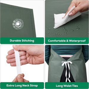 Tablier imperméable en PVC KLEEN CHEF pour la vaisselle, le toilettage des animaux, le nettoyage, la cuisine, la <span class=keywords><strong>boucherie</strong></span> - Robuste, unisexe, pour adultes - Product Image 4
