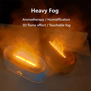 Vente en gros 200 ML USB Type-C Crystal Rock 7 LED colorées Humidificateur d'incendie Pierre de sel Flamme Aromathérapie Diffuseur d'huiles essentielles <span class=keywords><strong>Voiture</strong></span> - Product Image 2