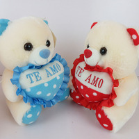 Petit Jouet En Peluche Ours en peluche Sourire JE T'AIME Ours En Peluche Avec Coeur Pour Les Amoureux de Cadeaux