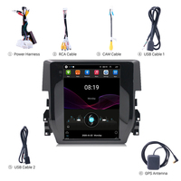 2016+ untuk Honda Civic GPS Navigator Mobil Multimedia Radio Auto Head Unit Terpasang di Dashboard Gaya Tesla Kompatibel Android Ca