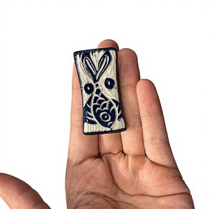 Reposapalillos de Cerámica Hecho a Mano, Ecológico y Duradero, Estilo Japonés, Diseño Floral Azul de Porcelana, Otros Artículos de Vajilla - Product Image 6