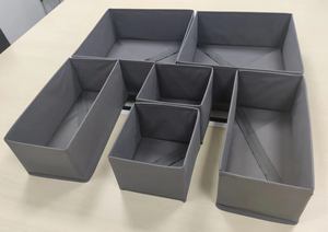 กล่องเก็บเสื้อผ้าและชุดชั้นในลิ้นชักจัดระเบียบทรงสี่เหลี่ยมพับเก็บได้พร้อมถุงบรรจุภัณฑ์ดีไซน์ที่ใช้งานได้จริง - Product Image 6