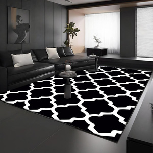 พรมลายตาข่ายหรูหรา รูปทรงสี่เหลี่ยมผืนผ้า ทนต่อคราบสกปรก ทำจากเส้นใยโพลีเอสเตอร์ สำหรับใช้ในบ้าน ทางเข้าบ้าน ห้องนั่งเล่น ห้องนอน - Product Image 5