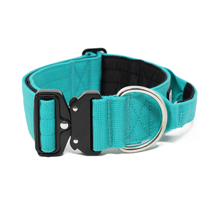 Vente en gros Nylon souple Néoprène Rembourré Robuste Combat Tactique Britannique Grand Chien Collier Nylon avec Poignée - Product Image 1