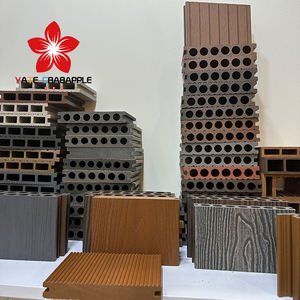 UV-estabilizado WPC exterior quadrado madeira-plástico <span class=keywords><strong>Decking</strong></span> antiderrapante impermeável anti-corrosão jardim de duas cores ecológico - Product Image 2