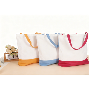 Bolsa de compras de lona personalizable de alta calidad con logotipo impreso, bolsa de viaje de algodón. - Product Image 3