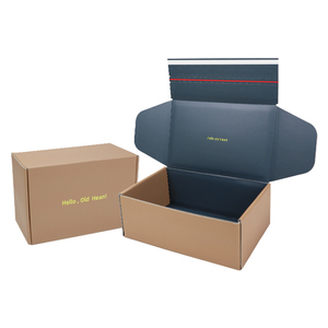 Boîte d'emballage pour le commerce électronique avec logo personnalisé, boîtes en carton ondulé recyclé, bande de déchirure à fermeture éclair, boîte d'expédition par courrier - Product Image 1