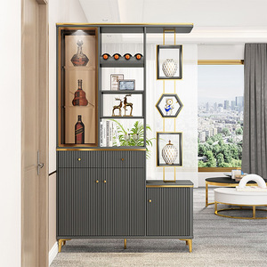 Armoire de séparation de Hall d'entrée moderne, armoire d'angle de luxe blanc avec rangement pour meubles de salon
