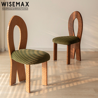 WISEMAX MÖBEL moderne Designer möbel grüner Samts toff Holzbeine Esszimmers tuhl Set Esszimmer möbel für Home Cafe